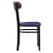 Flash Furniture Blue Vinyl Seat Dining Chair with Walnut Wood Back XU-DG6V5BLV-WAL-GG - alternate 8